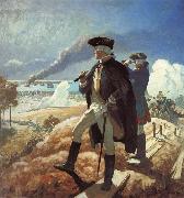 NC Wyeth George Washington at Yorktown oil painting